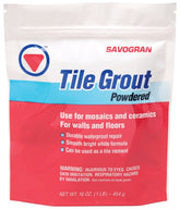 Savogran 12841 Powdered Tile Grout, White, 1 lb